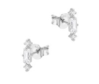 Aurora Crystal Silver Stud Earring STS-6839